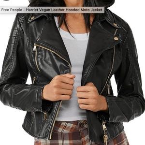 Free People Vegan leather Moto jacket